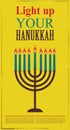 Happy Hanukkah greeting card design, jewish holiday. Vector illustration Royalty Free Stock Photo