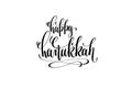 Happy hanukkah hand lettering congratulation inscription