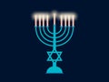 Happy hanukkah. Hanukkah candles flat design. Vector
