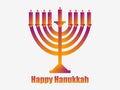 Happy hanukkah. Hanukkah candles. Greeting card with nine candles. Vector Royalty Free Stock Photo