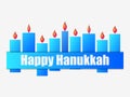 Happy hanukkah. Hanukkah candles. Greeting card with nine candles. Vector Royalty Free Stock Photo