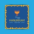Happy Hanukkah holiday card or background.