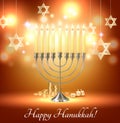 Hanukkah Realistic Background Composition