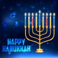 Happy Hanukkah, Jewish holiday background