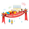 Happy Hanukkah, Jewish holiday background