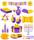 Happy Hanukkah, Jewish holiday background