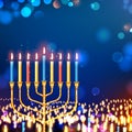 Happy Hanukkah, Jewish holiday background