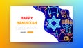 Happy Hanukkah Neon Landing Page