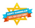 Happy Hanukkah Sale Emblem Design