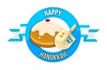 Happy Hanukkah Sale Emblem Design