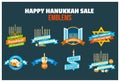 Happy Hanukkah Sale Emblem Set