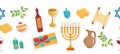 Happy Hanukkah seamless poster. greeting card, flyer, invitation.