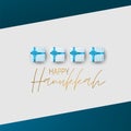 Happy Hanukkah. Traditional Jewish holiday celebration. Chankkah banner background design concept. Judaic religion decor - gift bo Royalty Free Stock Photo