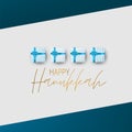 Happy Hanukkah. Traditional Jewish holiday celebration. Chankkah banner background design concept. Royalty Free Stock Photo