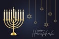 Happy Hanukkah. Traditional Jewish holiday. Chankkah banner background design concept.