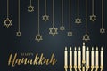 Happy Hanukkah. Traditional Jewish holiday. Chankkah banner background design concept.