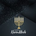 Happy Hanukkah. Traditional Jewish holiday. Chankkah banner, poster or flyer design concept.