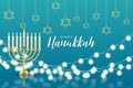 Happy Hanukkah. Traditional Jewish holiday. Chankkah banner or wallpaper background design concept. Judaic religion decor with Men