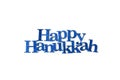 Happy Hanukkah written with blue word Royalty Free Stock Photo