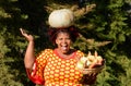 Happy harvest time for South African woman