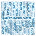 Happy Healthy Couple word cloud.