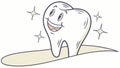 Happy Healthy Tooth Character, vector design Generative AI Royalty Free Stock Photo