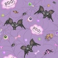 Happy helloween seamless pattern for kids textile and wrapping paper