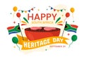 Happy Heritage Day South Africa Vector Illustration on September 24 with Waving Flag Background, Honoring African Culture Royalty Free Stock Photo