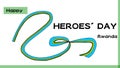 Happy Heroes` Day Rwanda Illustration