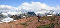 Happy hiker taking in the views.