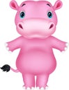 Happy hippo cartoon Royalty Free Stock Photo