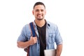 Happy Hispanic college student Royalty Free Stock Photo