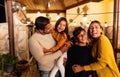 Happy Hispanic family enjoying time at home Royalty Free Stock Photo
