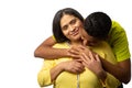 Happy Hispanic Mother with Teenage Son Royalty Free Stock Photo