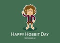 Happy Hobbit Day vector Royalty Free Stock Photo