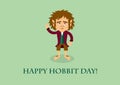 Happy hobbit day vector Royalty Free Stock Photo