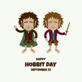 Happy Hobbit Day vector Royalty Free Stock Photo