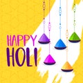 Happy holi abstract colors background