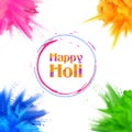 Happy Holi background for color festival of India celebration greetings