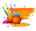 Happy Holi Background for Festival of Colors celebration greetings Royalty Free Stock Photo