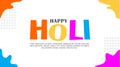 happy holi banner template horizontal