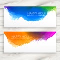 Happy holi banners