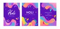 Happy Holi Festival, festival of colors. Colorful concept design, banner, background and cards Vector illustration Royalty Free Stock Photo