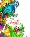 Happy holi festival of colors in vector.