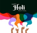 Happy Holi Festival, festival of colors. Colorful concept design, banner and background Royalty Free Stock Photo
