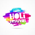 Happy Holi Festival. Lettering Royalty Free Stock Photo