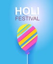 Happy Holi festival poster for promotion. Colorful banner.