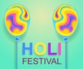 Happy Holi festival poster for promotion. Colorful banner.