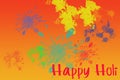 Happy Holi Festival Seasons Greeting with Color Splash