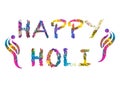 HAPPY HOLI, HOLI SPLASH holi celebration colourful india illustration Royalty Free Stock Photo